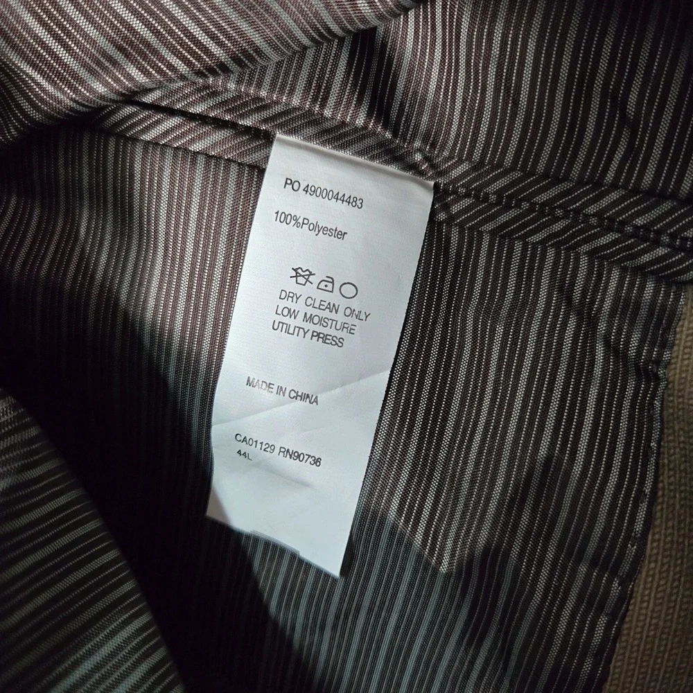 Calvin Klein Men Suit 44‎ Brown Blazer Two Button Slim Fit Pockets NWT